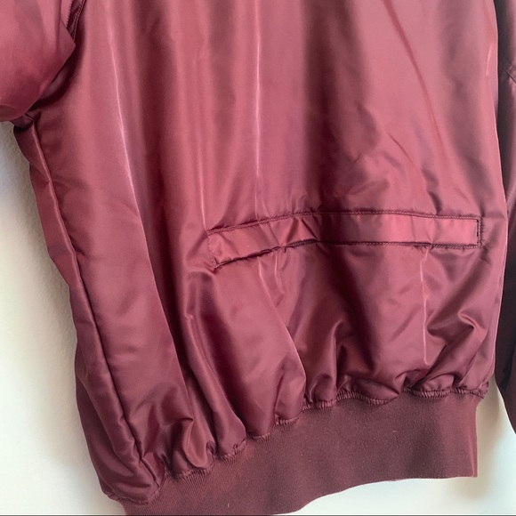 Fear of God FOG Maroon/Red Satin Bomber Jacket XL - Picture 8 of 11